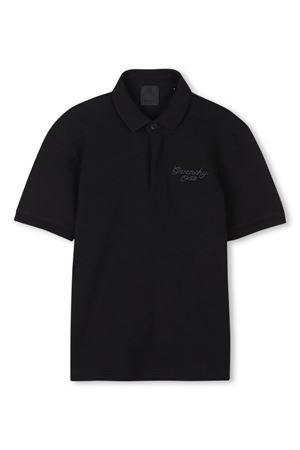 Black cotton polo shirt GIVENCHY KIDS | H3074109B